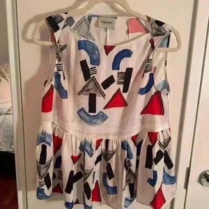 RACHEL COMEY geometric shape silk blouse
